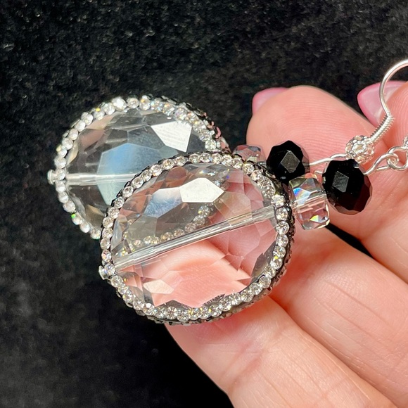 Elegant Crystal Earrings long evening wear - Picture 6 of 15